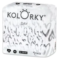 Kolorky DAY - Dětské pleny - Hearts - velikost XL 12-16 kg (17 ks) CZ