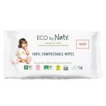 Eco by Naty - Vlhčené ubrousky - bez vůně (56 ks)