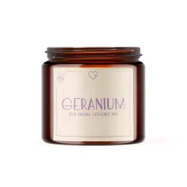 Sviečka s bavlneným knôtom - Geranium 80 g