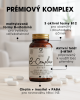 Aktívny B-Komplex – Metylované formy (5-MTHF, 3× B12) – 30 kapsúl SK