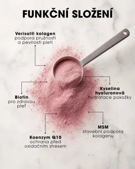 CZ Beauty Vitamins Collagen Drink Hibiscus & Raspberry s Verisol kolagenem, biotinem a kyselinou hyaluronovou