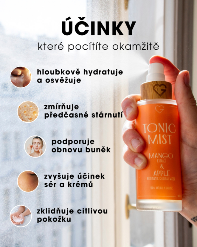 Tonikum - MANGO extrakt & JABLKO biodynamická buněčná voda 100 ml CZ