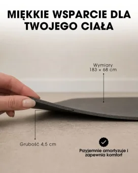 Mata do ćwiczeń Oval - czarna