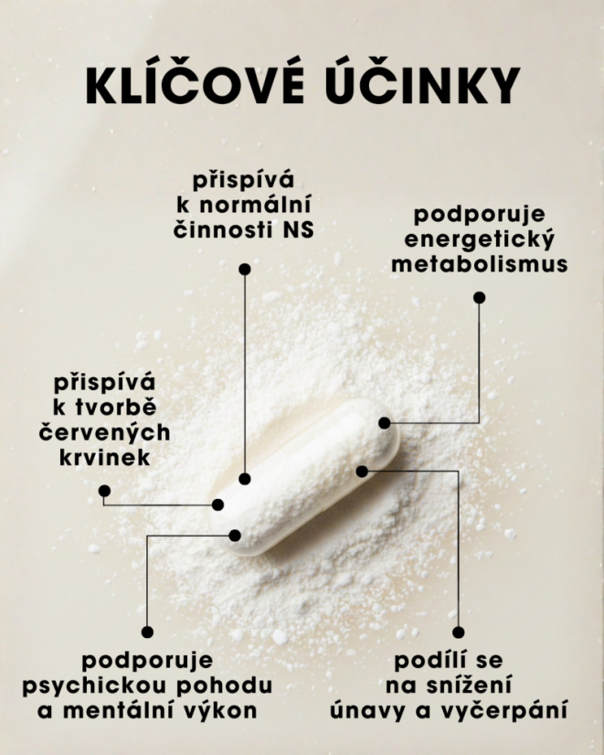 Aktívny B-Komplex – Metylované formy (5-MTHF, 3× B12) – 30 kapsúl