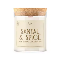 Świeca z drewnianym trzaskającym knotem - Santal & Spice 160 g
