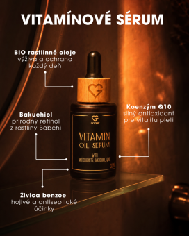 Vitaminové sérum s Antioxidanty, Bakuchiolem a Q10 30 ml CZ