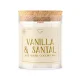 Svíčka s dřevěným praskajícím knotem - Vanilla & Santal 160 g CZ