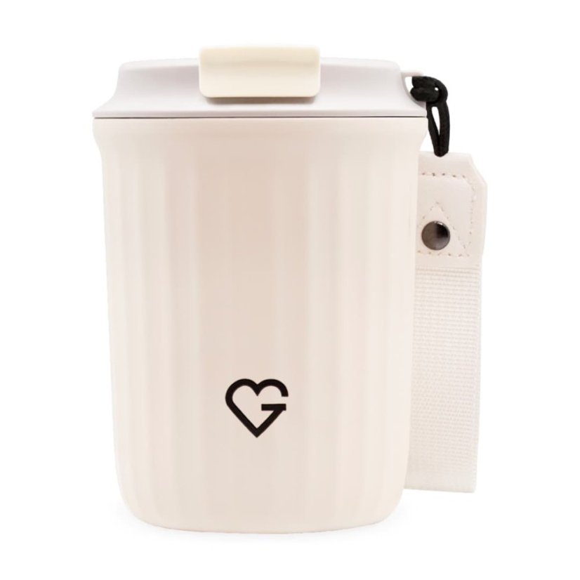 Good Karma Travel Cup - Cestovný termohrnček - BIELY - 360 ml SK