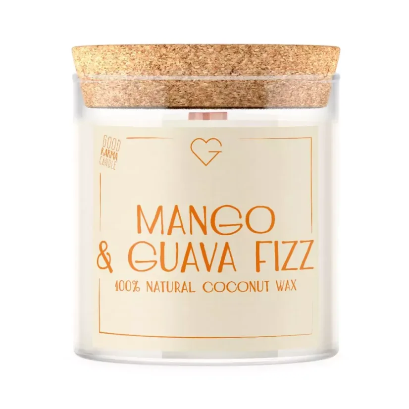 Svíčka s dřevěným praskajícím knotem - Mango & Guava Fizz 280 g CZ