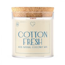Svíčka s dřevěným praskajícím knotem - Cotton Fresh 280 g SK
