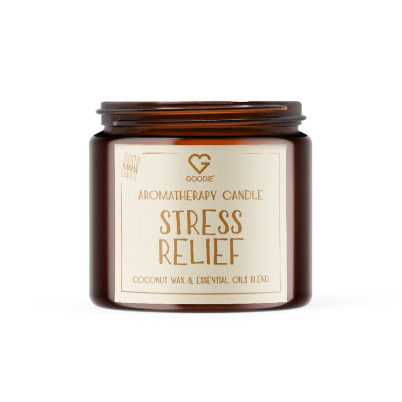 Aromaterapeutická svíčka s bavlněným knotem - Stress Relief 80 g SK