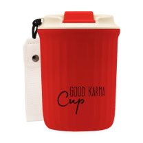 Good Karma Travel Cup - Cestovný termohrnček - ČERVENÝ - 360 ml SK