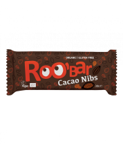 Roobar - Baton RAW - Nibsy kakaowe i migdały BIO 30 g PL