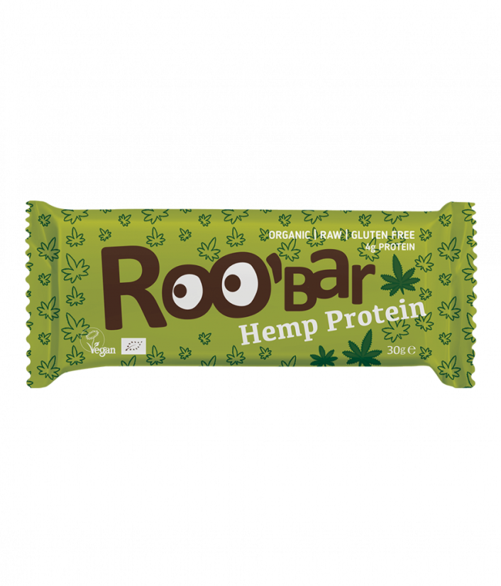 Roobar  - RAW tyčinka - Hemp protein BIO 30g CZ