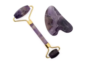 Face Massage Set (Jade roller & Gua Sha) - PURPLE SK