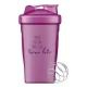 Plastový shaker s kovovou spirálou - fialový - 400 ml - 1 ks CZ
