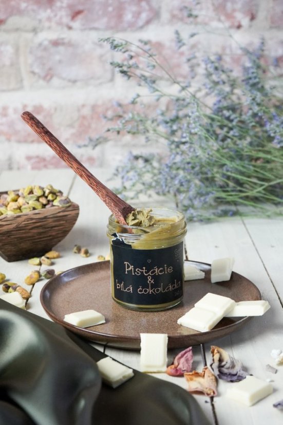 Pistácie a bílá čokoláda 140 ml