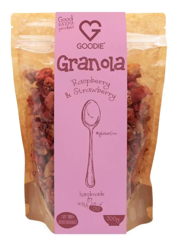 Granola - jahoda a malina - Raspberry & Strawberry 300g CZ