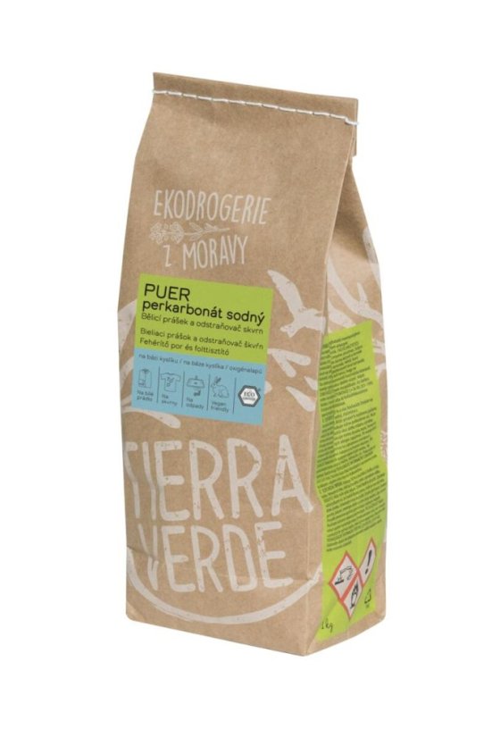 Tierra Verde - Puer - bělicí prášek a odstraňovač skvrn na bázi kyslíku 1 kg CZ