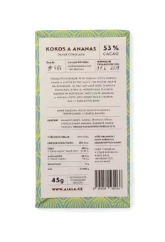 AJALA - Kokos i ananas 53% czekolada BIO 45 g PL