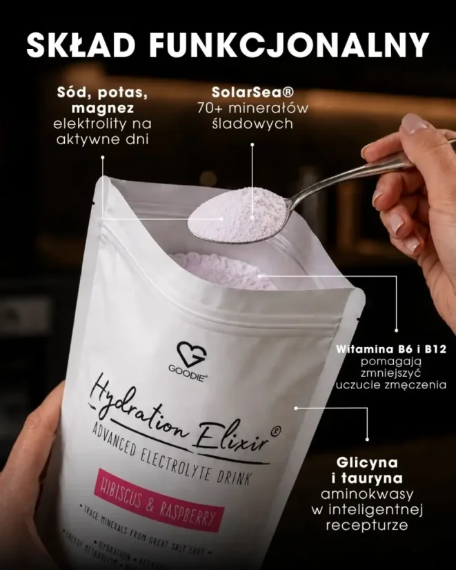Napój elektrolitowy - Hydration Elixir® - Hibiskus & Malina 300 g"