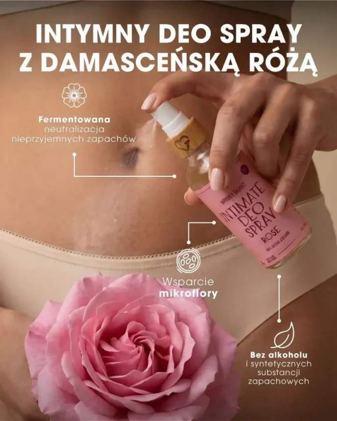 PL Intymny Deo Spray – Róża – 100 ml - funkcjonalność