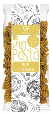 Těstoviny superfood - Kurkuma s pepřem - Fusilli BIO 250 g - EXP 07/25