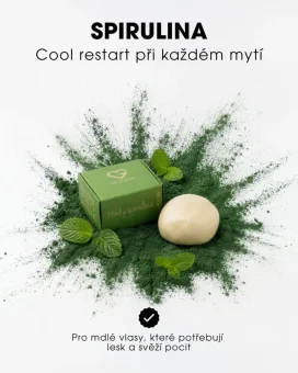 Tuhý šampon - Minty Spirulina 45 g
