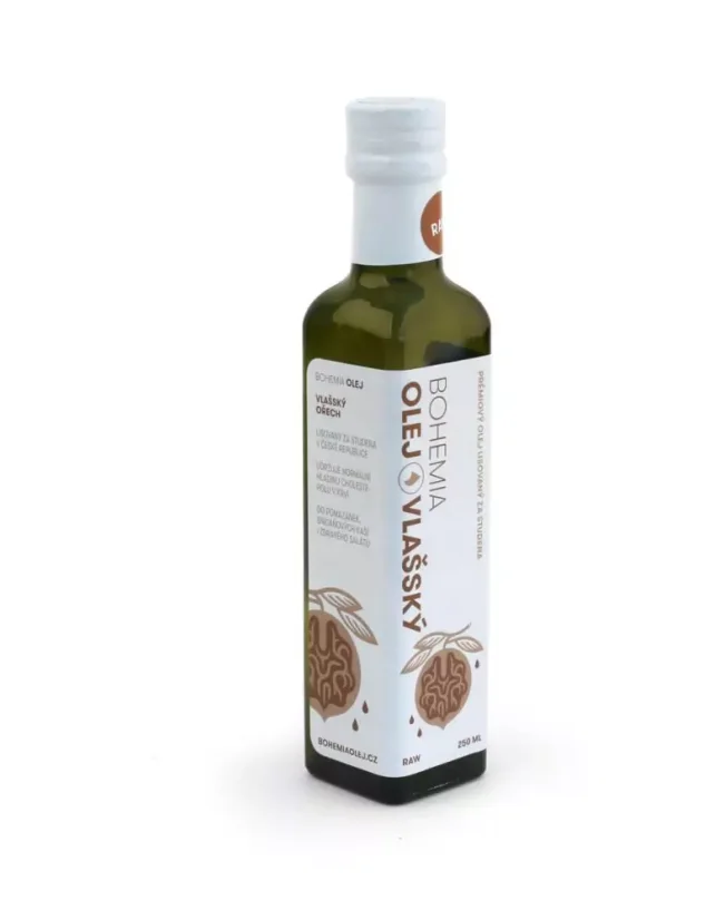 Olej z vlašských ořechů - extra panenský RAW 250 ml CZ