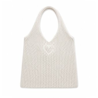 Knitted Bag Creamy - Krém színű kötött táska 1 db