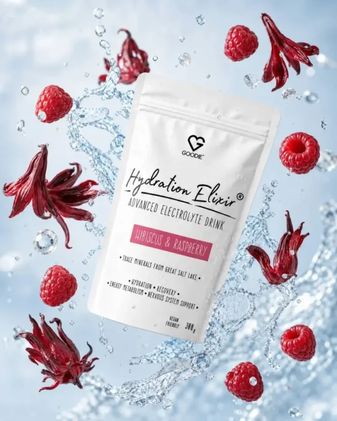 PL Napój elektrolitowy Hydration Elixir hibiskus i malina 300g