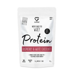 Nativní syrovátkový protein - Malina a bílá čokoláda / Native GrassFed Whey protein - Raspberry & White chocolate - 35 g (1 PORCE)
