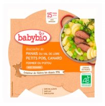 BABYBIO - przekąska na dzień z pasternaku z groszkiem i kaczką 260 g