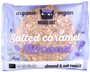 KOOKIE CAT Slaný karamel a mandle BIO 50 g CZ