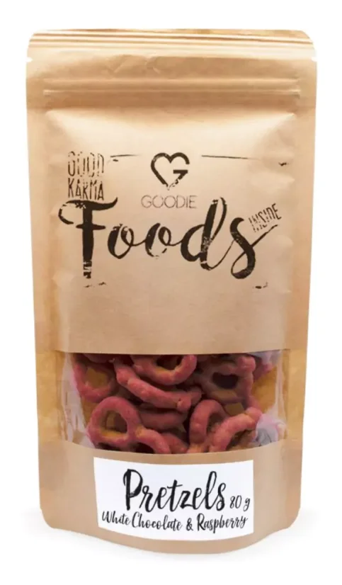 Praclíky v bielej čokoláde s malinami 80 g SK