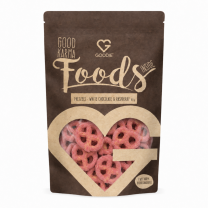 Preclíky v bílé čokoládě s malinami 80 g