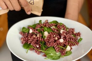 Superfood fusilli s kozím sýrem