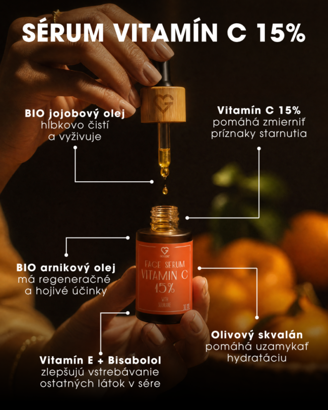Pleťové sérum Vitamín C 15% so skvalánom 30 ml SK