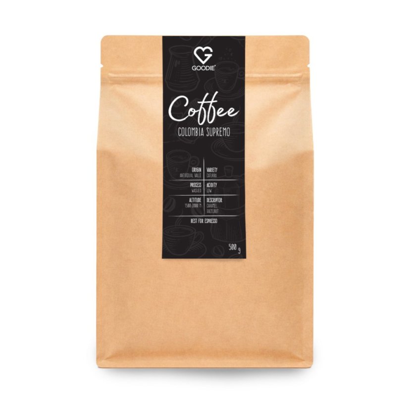Zrnková káva - Kolumbie Supremo 500 g SK
