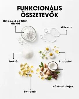 HU Ásványi naptej SPF 30 – a termék összetétele: E-vitamin és növényi olajok