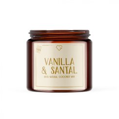 Svíčka s bavlněným knotem - Vanilla & Santal 80 g
