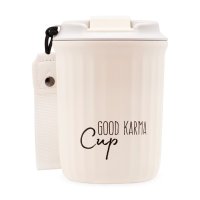 Good Karma Travel Cup - Cestovný termohrnček - BIELY - 360 ml SK