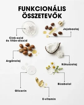 HU Ásványi fényvédő krém SPF 30 – funkcionális összetétel, E-vitaminnal, argánolajjal, kókuszolajjal és jojobaolajjal
