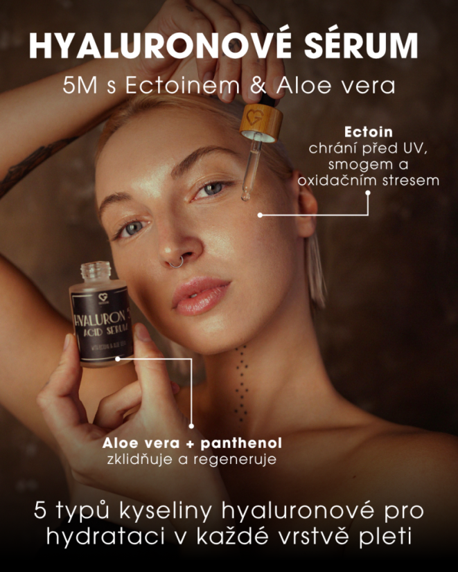 Hyaluronové sérum 5M s Ectoinem & Aloe vera 30 ml CZ