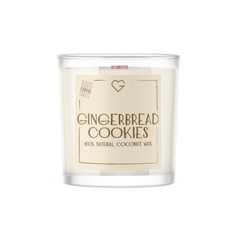 Svíčka s praskajícím dřevěným knotem - Gingerbread Cookie 50 g SK