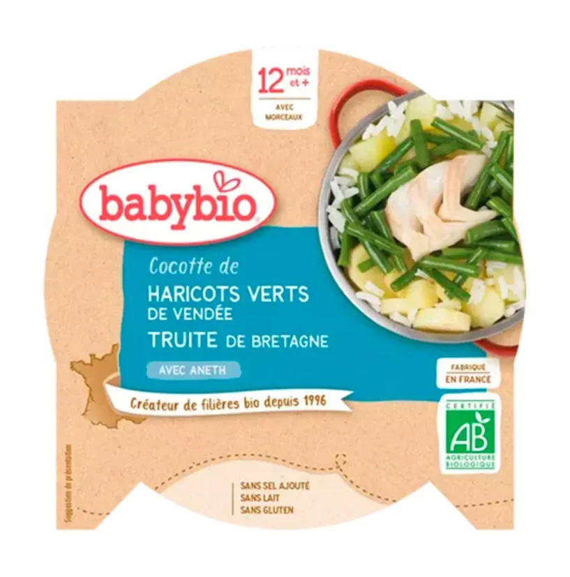 BABYBIO - denní svačinka se zeleninou se pstruhem a špetkou kopru 230 g CZ