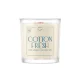 Svíčka s dřevěným praskajícím knotem - Svěží bavlna - Cotton Fresh 50 g CZ
