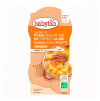 BABYBIO - przekąska na dzień z pasternaku z dynią maślaną, kaczką i polentą 2×200 g