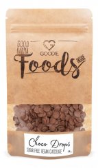 Choco Drops - tmavá mléčná čokoláda vegan bez cukru 150 g