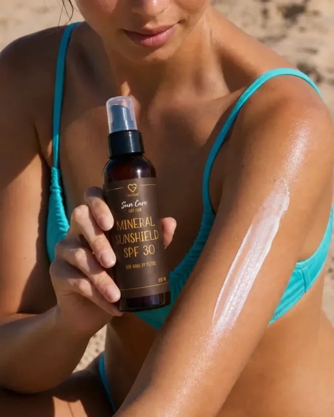 CZ Minerální opalovací mléko SPF 30 při aplikaci na pokožku